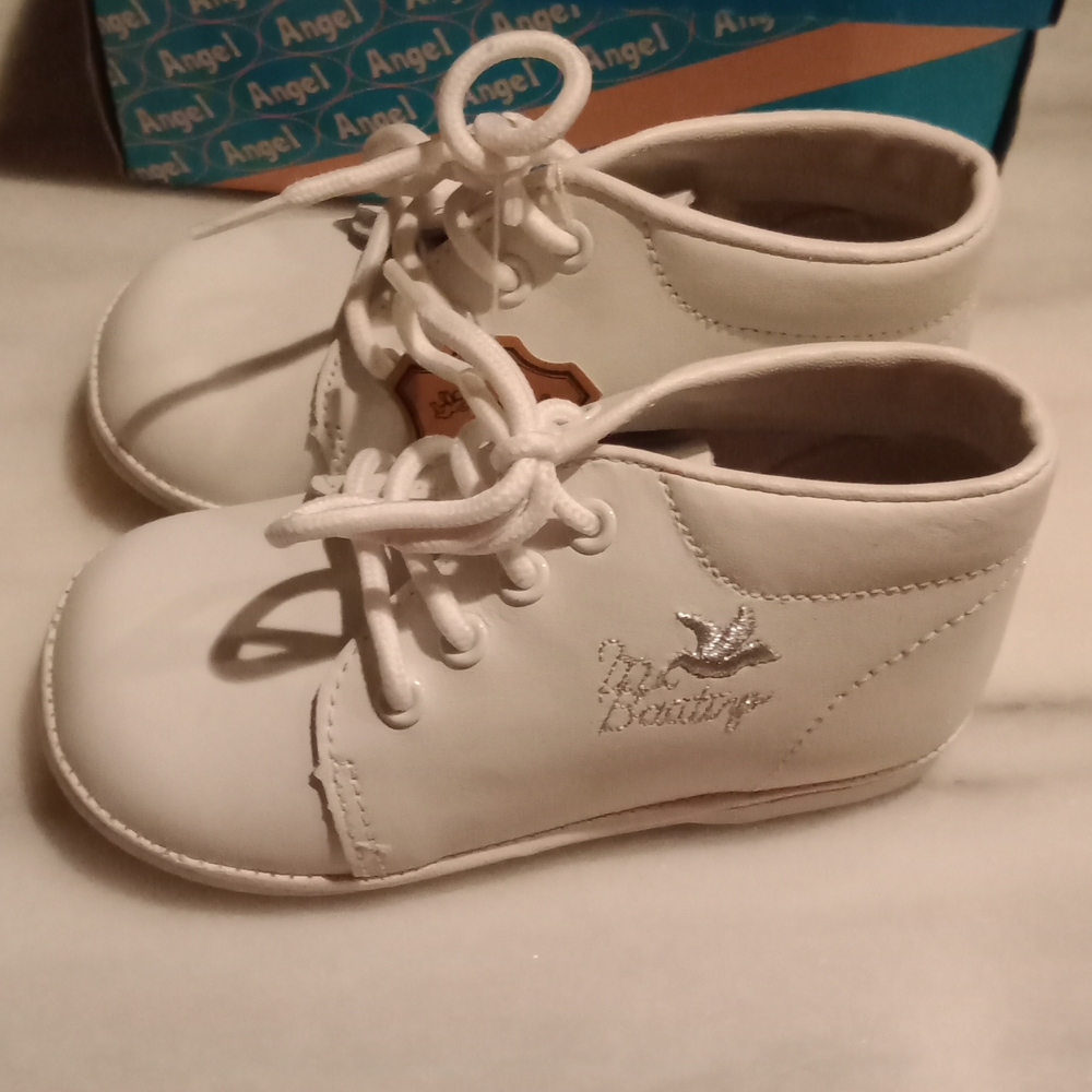 Angel Genuine Leather Mi Bautizo White Shoes
